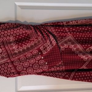 Ralph Lauren red print dress. Polyester.